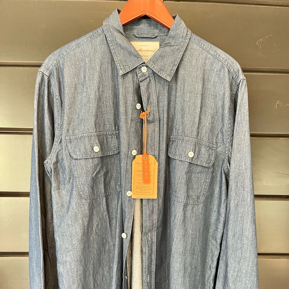 Weatherproof Vintage: LONG SLEEVE DENIM SHIRT IN DENIM